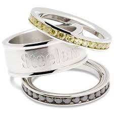 Steelers Wedding Rings Google Search Stacking Ring Set Crystal Rings Steelers Jewelry