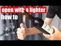 Hacker007/youtube) the idea is to heat up the air underneath the cork so it expands and pushes the cork up and. How To Open A Wine Bottle With A Lighter Dining And Cooking