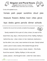 Great Grammar Singular And Plural Nouns Worksheet Education Com Singular And Plural Nouns Nouns Worksheet Plurals
