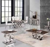 Modern Audi Design Base Marble Side Table with Rings Shape