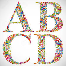 Large white alphabet foam stickers by recollections™ $4.99 save 20% with code 20madebyyou quickview. Colorful Floral Font Ornate Alphabet Letters A B C D Vector Royalty Free Cliparts Vectors And Stock Illustration Image 30264516