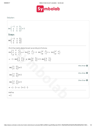 It is a proven aid for students to verify their answers. Matrix Determinant Calculator Symbolab Determinant Mathematical Objects