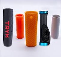 SHINESOON TP-690015 Custom Molded Compression Alloy Rubber Bicycle  Handlebar Grips-130mm Length 22.5mm Hole Universal Fit for