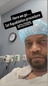 1st Aquablation procedure , @ashburnmullins here keeping me company