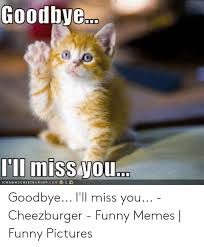 Romantic but funny i miss you quotes for lovers. Goodbye Ill Miss Yol Goodbye I Ll Miss You Cheezburger Funny Memes Funny Pictures Funny Meme On Me Me