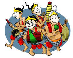 Punakawan Kartun Gambar Naga Seni Tradisional