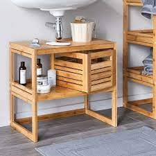 Planetebain meuble de salle de bain mall 80 cm couleur bambou. Meuble De Salle De Bains En Bambou 60cm Danong 60 Cm Meuble Sous Vasque Alinea