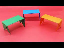 origami paper art easy origami table how to make a paper table t origami table paper table origami easy