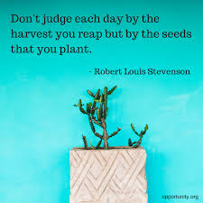 Robert Louis Stevenson Plant Seeds Quote Opportunity International