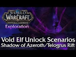 I purchased battle for azeroth and have a level 45 character, but i'm not getting a quest for the allied races; Video Void Elf Unlock Scenario