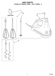 Kitchenaid hand mixer parts beaters for kitchenaid. Kitchenaid 5 Speed Hand Mixer Khm5apob7 Ereplacementparts Com