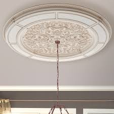 Ceiling height ceiling medallions are generally intended for rooms with high ceilings. Art Frame Direct Alluring Carve Cream Round Ceiling Medallion Wayfair