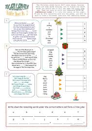 The logiclike team picked for you a bunch of easy and exciting riddles for kids. Christmas Riddle Sheet English Esl Worksheets For Distance Riddles Printable Fun Christmas Riddles Printable Worksheets Worksheets Different Types Of Numbers Mixture Problems Algebra Math Worksheets For Kids Grade 3 Preschool Subtraction Worksheets