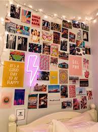 Creating a collage on a wall mural is a unique and surprisingly trendy wall decor solution. Wall Picture Collage Dorm Wall Art Wall Collage Decor Bedroom Wall Collage
