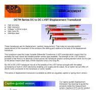 DCTH Series DC to DC LVDT Displacement Transducer - RDP ...