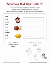 What are some descriptive words that start with s? Adjectives That Start With S Worksheet Education Com Describing Words Nouns And Adjectives Adjectives