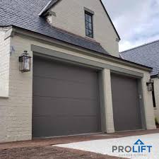Gray Garage Doors Without Windows Garage Doors Garage Door Design Steel Garage Doors