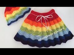 Civil Civil Gokkusakli Etek Tig Isi Bebek Etegi 1 3 Yas Icin Rengarenk Dalgali Etek Modeli Youtube Baby Knitting Patterns Tig Isleri Bebek Hirkasi