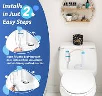SAMODRA Vanne de remplissage de toilettes silencieuse, niveau d'eau  réglable, kit de rechange haute performance, anti-siphon, économie d'eau,  ...