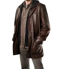 Brown movie leather jacket inspired by Hollywood celebrity style for men in the USA