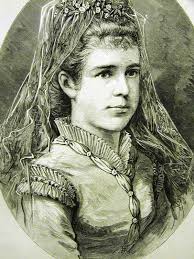 PORTRAIT A.C.F. SARTORIS NELLIE GRANT 1874 Print Matted