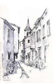 Watercolour With Allan Kirk At Tarnincolour July 2010 Pen And Wash Ink Wash Painting Pen And Watercolor