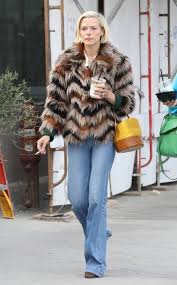 Black And White Spotted Faux Fur Coat Jaime King From The Big Picture Today S Hot Photos Jaime King Black And White Pants Big Faux Fur Coat