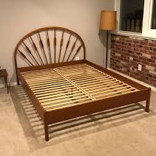 Check spelling or type a new query. Danish Modern Teak Spindle Queen Bed Frame W Peacock Headboard From Modern Mobler Of Takoma Dc Kensington Md Attic