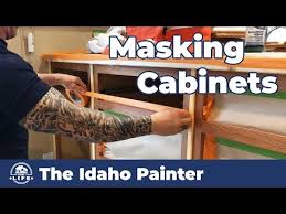 Amazing Cabinet Hacks Masking To Spray Youtube In 2020 Life Tv Painted Closet Painting Wood Trim