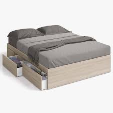 Queen Bed For Mattress 150x190 With Four Drawers In 2020 Bed Bedroom Furniture Furniture