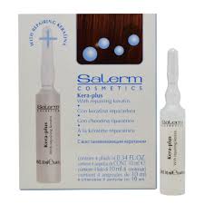 Salerm Cosmetics Kera Plus With Repairing Keratin Treatment Option 4 Vials X 0 34 Oz