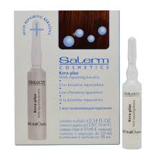 salerm cosmetics kera plus with repairing keratin treatment option 4 vials x 0 34 oz