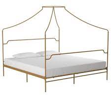 Queen size bed frame *see offer details. King Size Frame Camilla Metal Canopy Bed Gold Novogratz Target