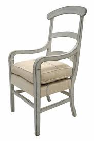 Tall Ladder Back Painted Wood Arm Chair With Loose Upholstered Seat Cushion France Circa 1830 Wood Arm Chair Small Chair For Bedroom Chair