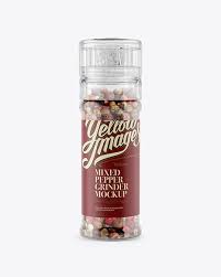 Mixed Pepper Grinder Mockup In Jar Mockups On Yellow Images Object Mockups Mockup Free Psd Free Mockup Mockup Free Download