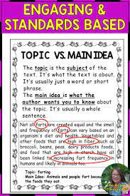 Topic Vs Main Idea And Details Student Encouragement Main Idea Reading Skills