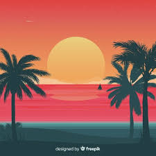 You will find amazing photos of landscapes, lakes, mountains, fields and a lot more. Download Gradient Beach Sunset Landscape Background For Free Beach Sunset Painting Beach Illustration Sunset Landscape
