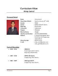 It is the standard representation of credentials within academia. Contoh Curriculum Vitae Cv