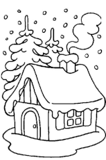 coloriage noel maison dessin a imprimer halloween facile