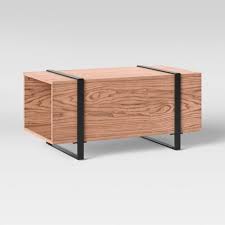 Block coffee table with led light. Wood Block Coffee Table Brown Project 62 Target