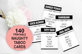 Dirty Naughty Taboo Game Cards Printable Naughty Taboo Adult - Etsy