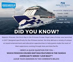 In addition to this sailing, the cast has reunited with princess on several occasions, including for the christenings of dawn princess in 1997 and regal princess in 2014. Cruisecareers In And We Are Back Again With Some Fun Facts About The World S Best Cruise Ship Brands Philip Lobo Was Our Lucky Winner Last Month Who Would It Be This Time