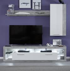 Compare prices internationally and find the best deal and cheapest seller with the best price. Wohnwand Rock Weiss Hochglanz Und Stone Grau 200x186 Cm