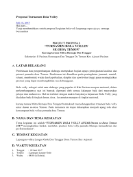 Maybe you would like to learn more about one of these? Proposal Turnamen Bola Volley