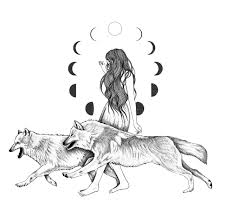 Andrea Hrnjak Over The Moon Wolf Art Print Wolf Art Wolf Illustration