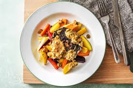 Portobello Pilze Aus Dem Backofen Rezept Hellofresh Rezept Portobello Pilz Lebensmittel Essen Kartoffelspalten