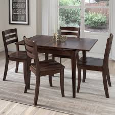 Dillon 5 Piece Extendable Cappuccino Stained Solid Wood Dining Set Dining Table Solid Wood Dining Set Black Dining Room Furniture
