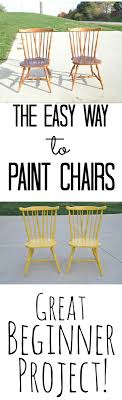 how to paint chairs the easy way