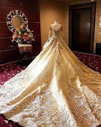 Happy Wedding For Yhayha And Husein Our Gorgeous Bride Is Wearing Fairytale Gold Champagne We Pink Wedding Dresses Ball Gowns Wedding Ball Gown Wedding Dress