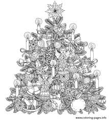 To print the document completely, please, download it. Adult Christmas Tree With Ornaments By Mashabr Coloring Pages Printable